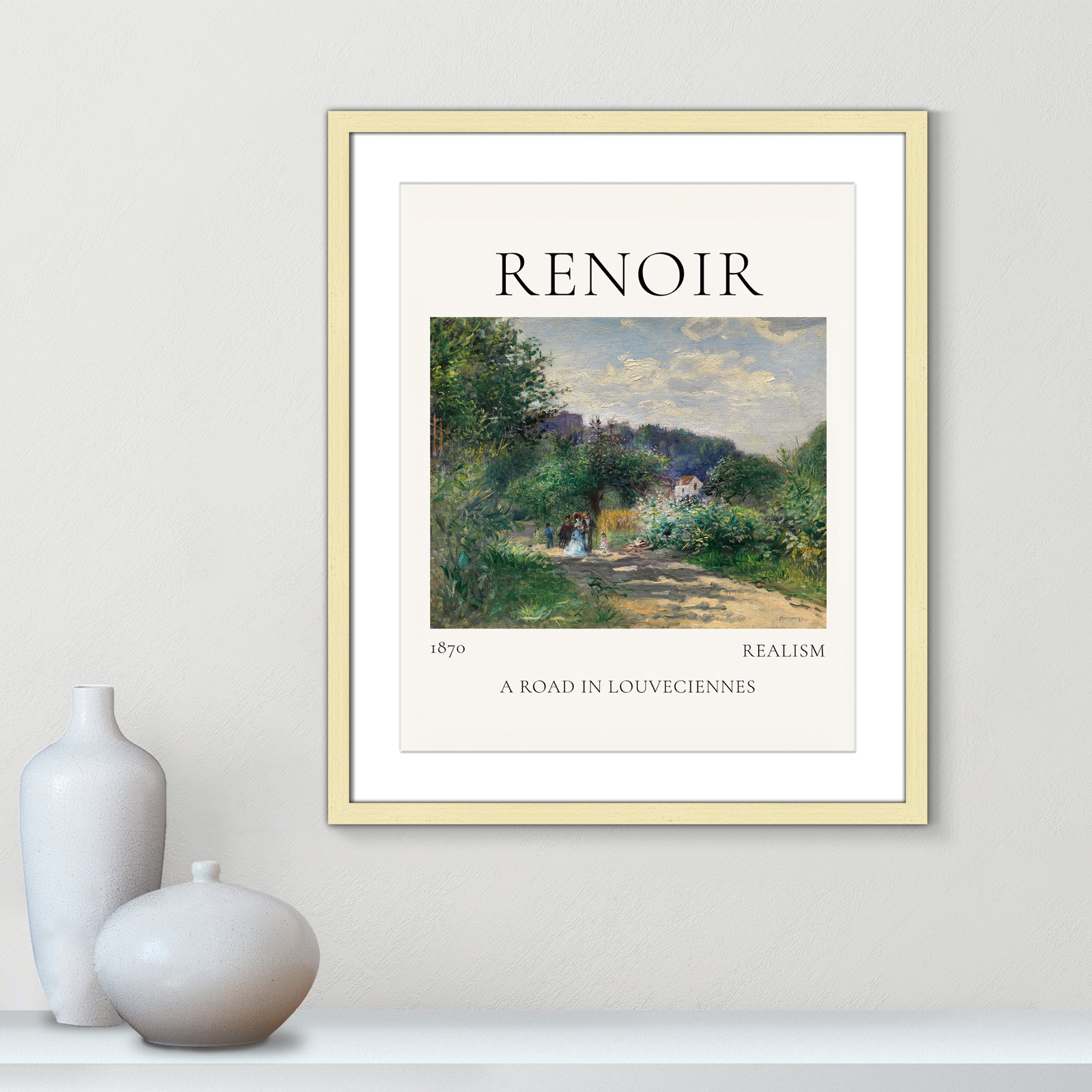 Old Masters Collection " A Road In Louveciennes " by Auguste Renoir, Yes, 25.5" H x 21.5" W x 1.25" D