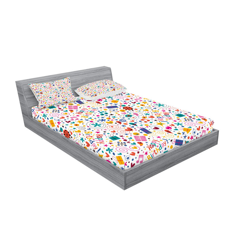 Multicolore ensemble de draps et taies décoratives Ambesonne, Ensemble de draps pour très grand lit californien