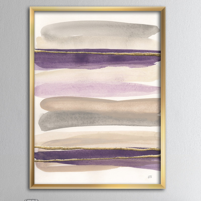 " Shape Of Glam Purple ", 20" H x 12" W x 1" D, White Framed