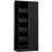61" Black Metal Kitchen Pantry Cabinet Adjustable Storage With 4 Shelves