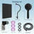 All Metal High Pressure Rainfall 10 Inch Shower Head/Handheld Showerhead Combo/ 12 Inch Adjustable Curved Shower Extension Arm, 7-Spray, 71-Inch Hose, Adhesive Showerhead Holder, Matte Black