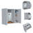 Ellegrini 1-Drawer Medicine Cabinet White