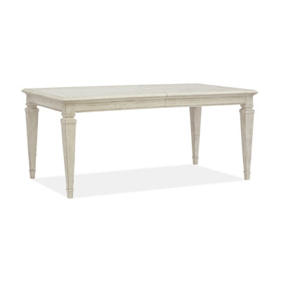 Lacandice 38 " Extendable Rectangular with Solid Wood Base Dining Table