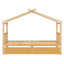 Lit simple en bois avec tiroirs, naturel-158146739-158146748