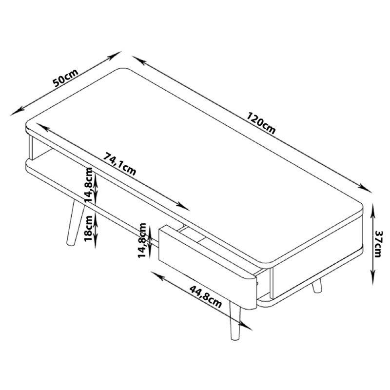 Table basse avec rangement Rummond