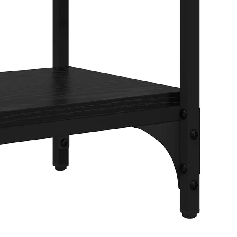 80cm Console Table, Black Oak