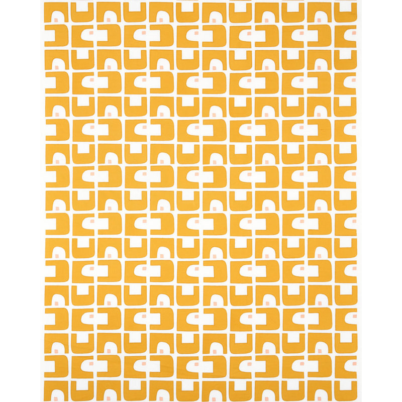 Tissu appliqué Schumacher x Hadiya Williams Den, Ocre