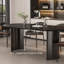 Table de salle à manger sophistiquée de style rétro ovale-1730805379