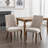 Rayon Cloth Flocking Linen Dining Chairs Channel Kitchen Dinner Chair Comfy Fabric Upholstered Accent Chair For Dining Room With Curved Solid Wood Legs (No Including Dining Table)-783753225