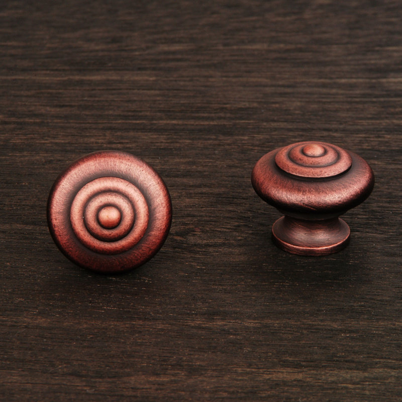 CK Series 1" Diameter Mushroom Knob, Distressed Copper