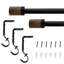 Tringle à rideau simple réglable en bois d'érable 3/4 "Edisto noir mat -1930238136