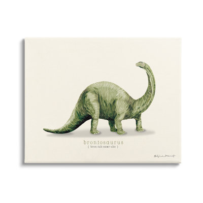 «Green Brontosaurus Dinosaur» par Sally Swatland - impression