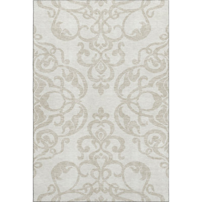 Premium Machine Washable Prisco Ivory Rug