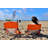 Ultralight Low Beach & Camping Chair with Cup Holder, Carry Bag, Heavy Duty (Blue, Set of 2)-64541785