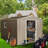 Grey 8Ft X 10Ft Metal Storage Shed With Base - Galvanized Steel Construction, Window, Punched Vents, Sliding Doors Lock Easy To Install Outdoor Ventilation, Door And Padlock Assembly Experience Window-122098268