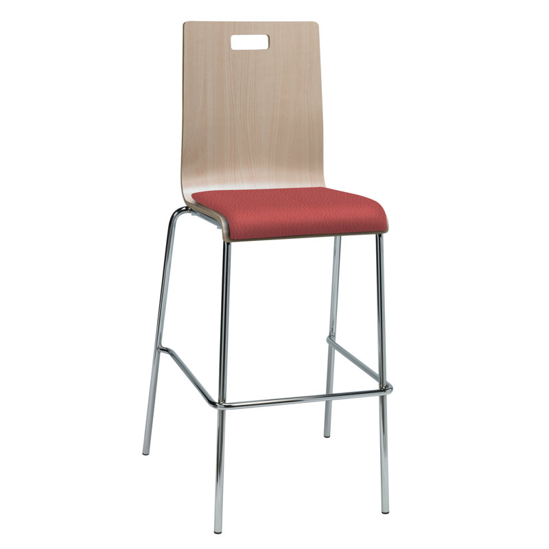 Jive 30" Bar Stool, Lipstick/Natural