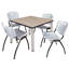 Plateau de table Kee Square, 4 chaises empilables-1034344217-1034344218-1034344220