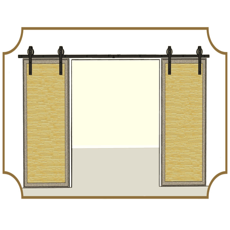 Clarkdale Double Door Barn Door Hardware Kit