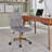 Ergonomic Velvet Armless Swivel Adjustable Height Office Task Chair-1336767009