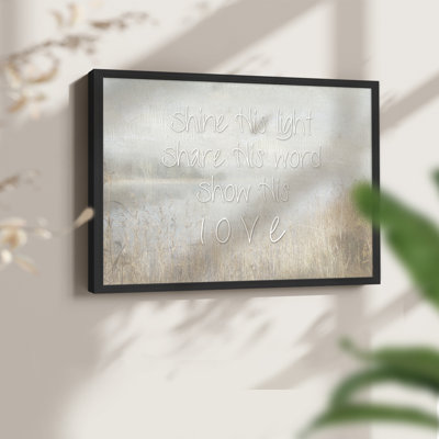 «Shine His Light», reproduction encadrée
