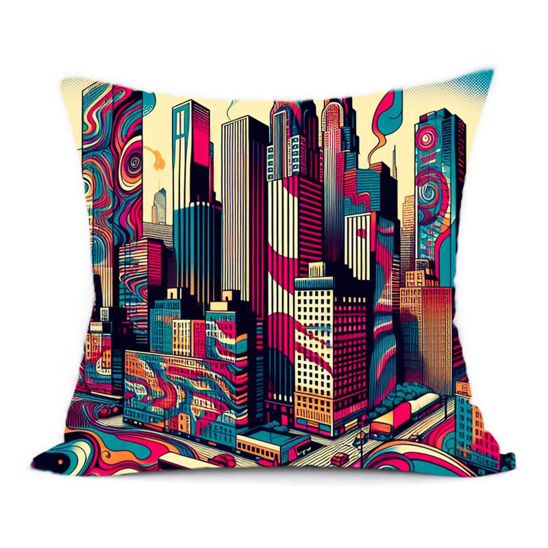 Abstract Reversible Throw Pillow