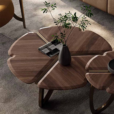 Solid wood multi-functional creative tea table