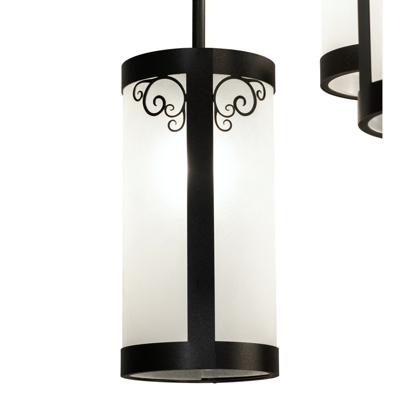 6 - Light Dimmable Cylinder Chandelier