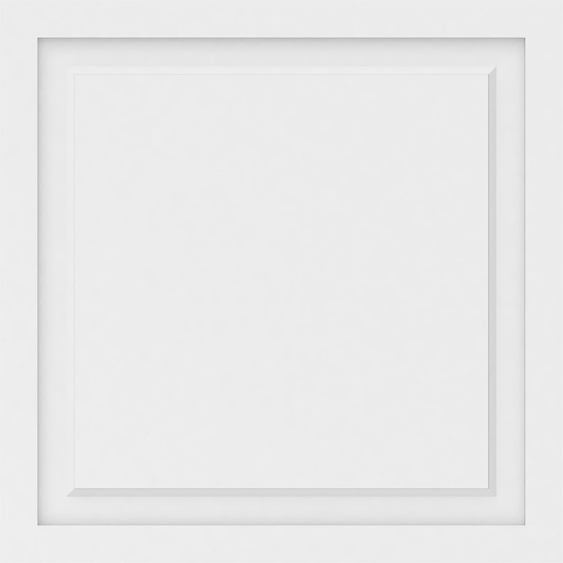 Panneau mural Harrison 3D en blanc, H 30 po x l 30 po x P 0,63 po
