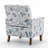Patterned Polyester Blend Armchair