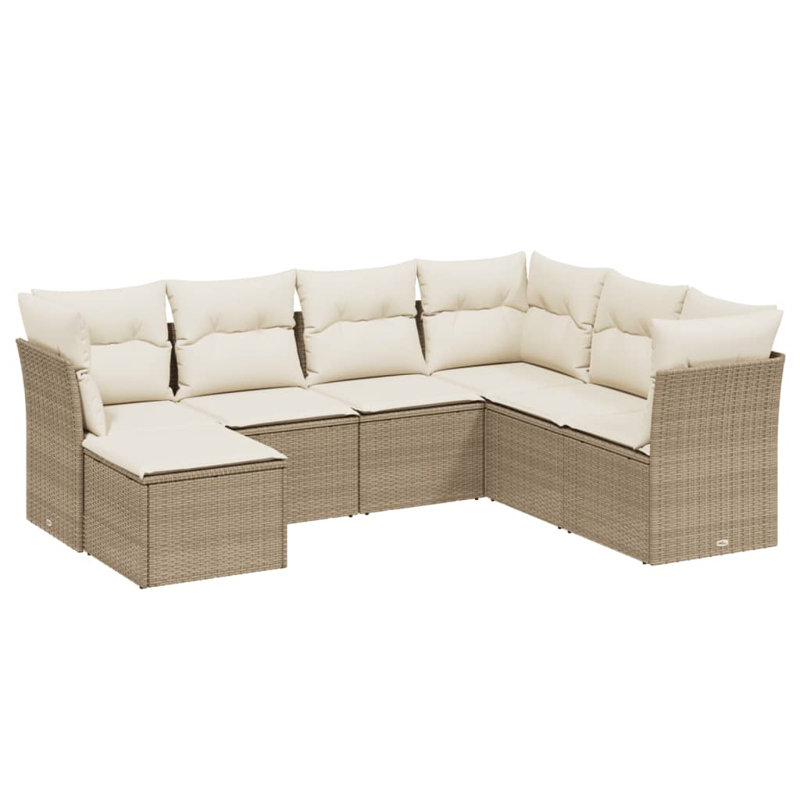 Ensemble de canapé de jardin en acier 7 pièces Vidaxl