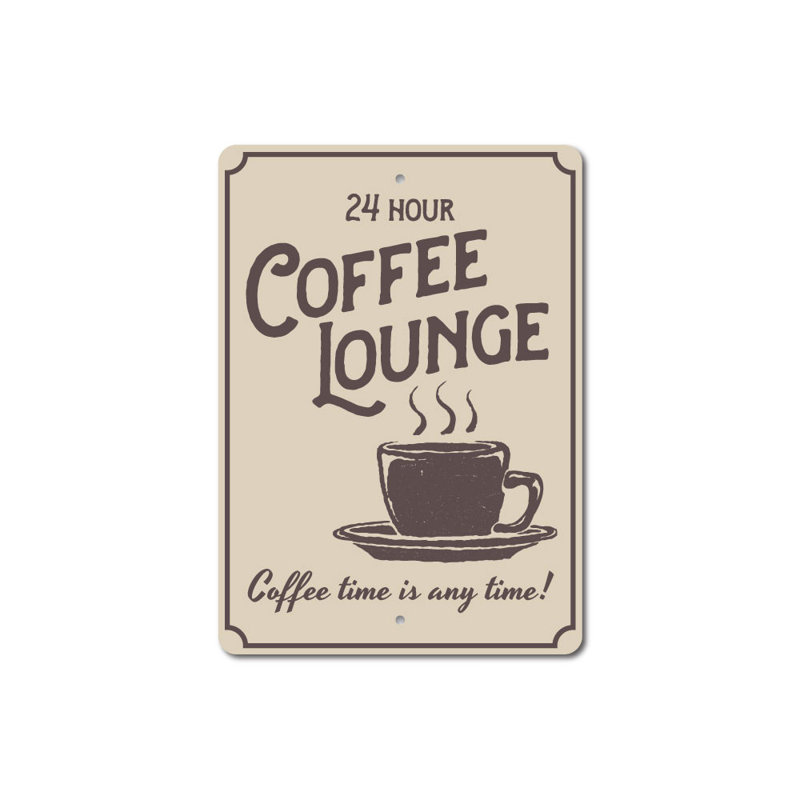 Enseigne café, H 18 po x l 12 po x P 0,06 po