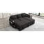 En forme de L noir avec méridienne réversible, porte-gobelets, ports et confort, rangement dissimulé pour lit convertible, revêtement en chenille,-1082762103