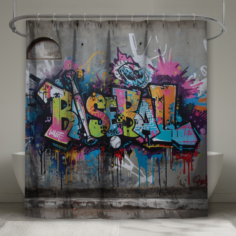 Rideaux de douche Graffiti, 70in W x 84in H