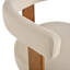 Chaise de salle à manger cylindrique en chenille de style milieu du siècle avec structure en noyer (lot de 2)-353656098-450624625