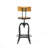 Oswalt Swivel Fir Solid Wood Adjustable Height Counter Stool with Iron Frame