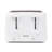 Essentials White Toaster 4 Slice - Dual Control With 6 Browning Levels & Anti-Jam Function - Easy To Clean With Removable Crumbs Tray 1400W