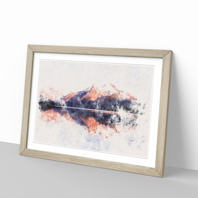Mountain Sunshine in Canada - Picture Frame Graphic Art Print, Oak Framed, 24cm H x 33cm W x 2cm D