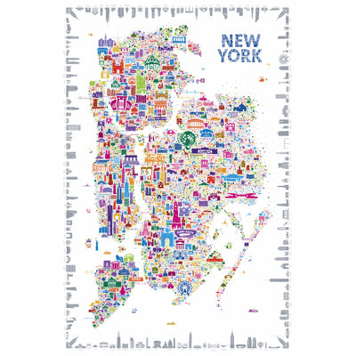 Iconic Cities-New York par Rafael Esquer - impression sur toile tendue