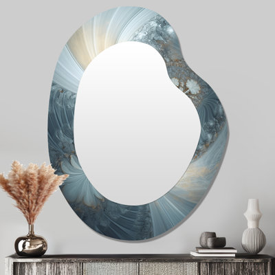 Grand miroir mural de forme irrégulière, fractale en forme de fractale I