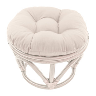 Red Barrel Studio 1 - Piece Papasan Seat Cushion Lark Manor Fabric: Ivory, Size: 48 W x 48 D x 4 H