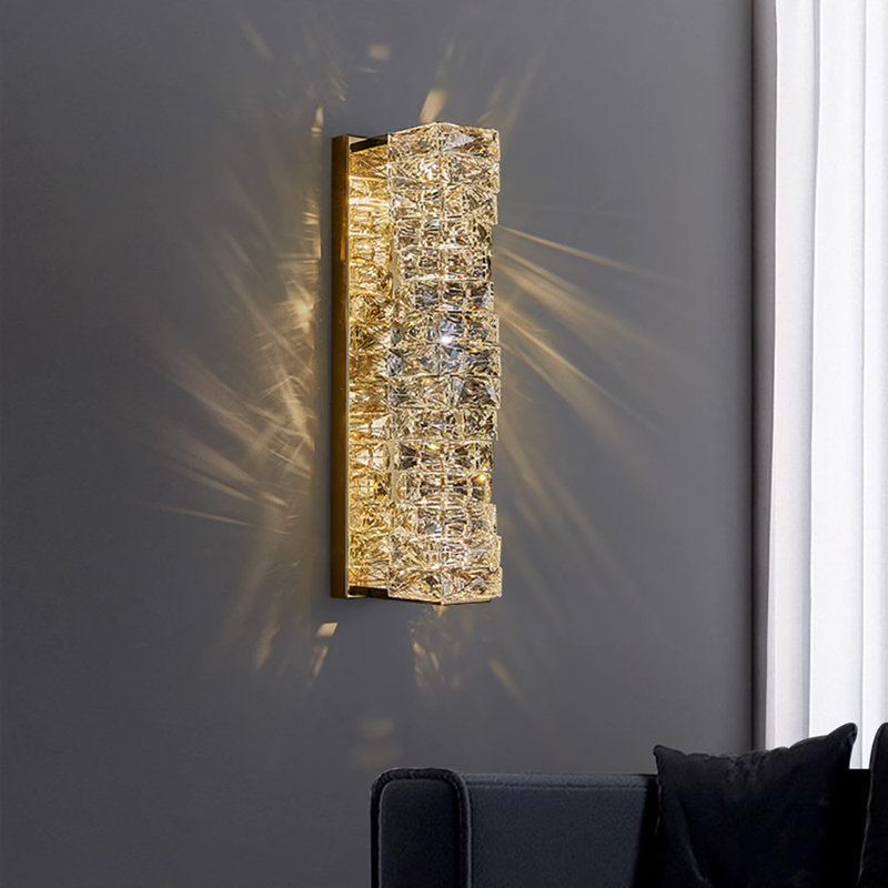 Ashvik Stainless Steel LED Flush Mounted Sconce, Gold