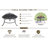 Matrix Fire Sense Tokia Steel Outdoor Firepit Included Wood Grate & Screen Lift Tool - 30" Round - Black