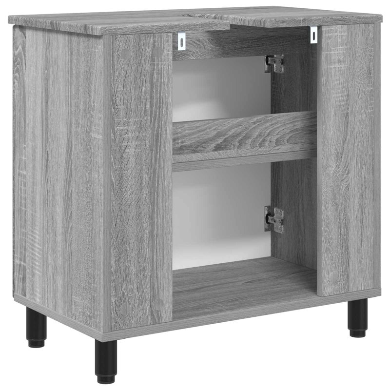 60cm Bathroom Vanity Base Only, Grey Sonoma