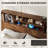 Bookcase Headboard with Charging Station, Upgraded 3-Color LED Lighting with Rotary Knob Control, Available in King Size-555472329-555472335