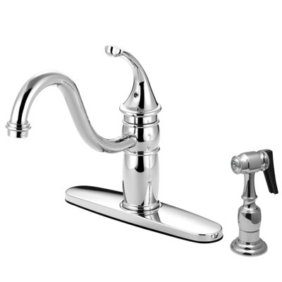 Kingston Brass Georgian Single-Handle Deck Mount Kitchen Faucet