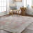 Everly Oriental Machine Made Power Loomed Polyester Area Rug in Red-254465615