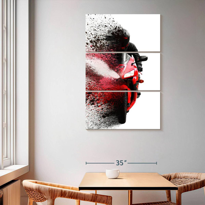 Mehar Fading Motorcycle, 65" H x 42" W