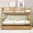 Kelsa Full Over Full Wooden Bunk Bed With Built-In Trundle, Ladder And Safety Guardrails-496279595