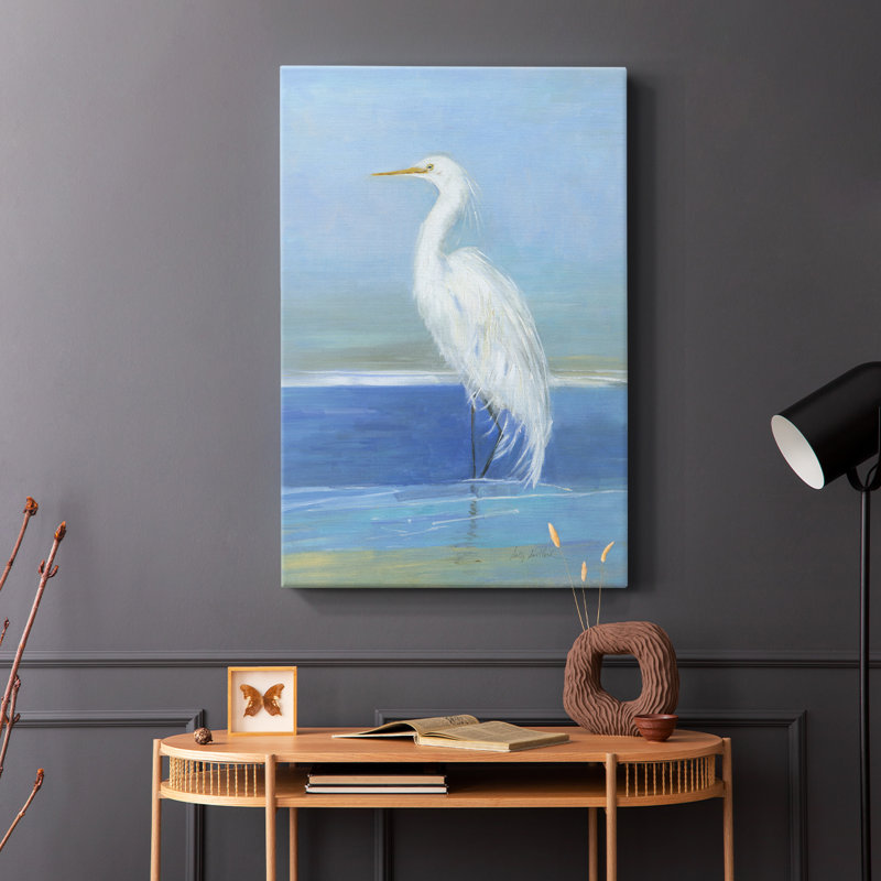 Wading Egret II -Gallery Wraraped Cavas, H 36 po x l 24 po