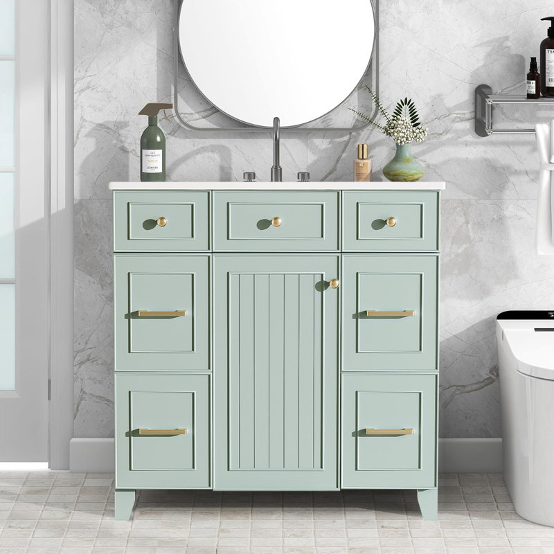 Meuble-lavabo 36 po avec lavabo en céramique